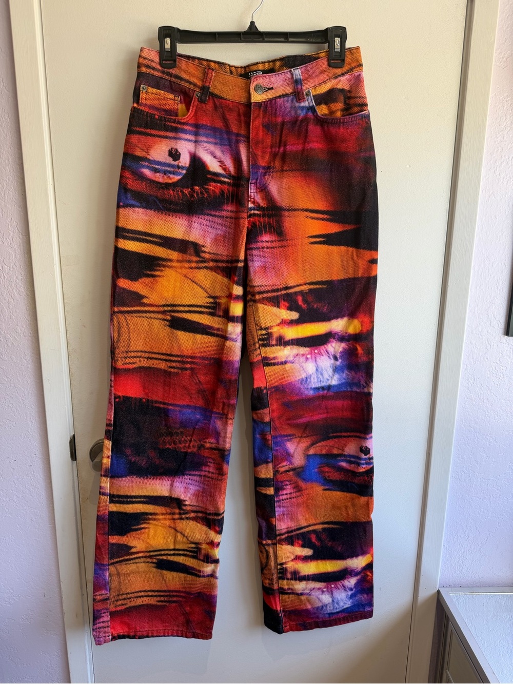 Jaded London Oracle Eye Printed Boyfriend Jeans